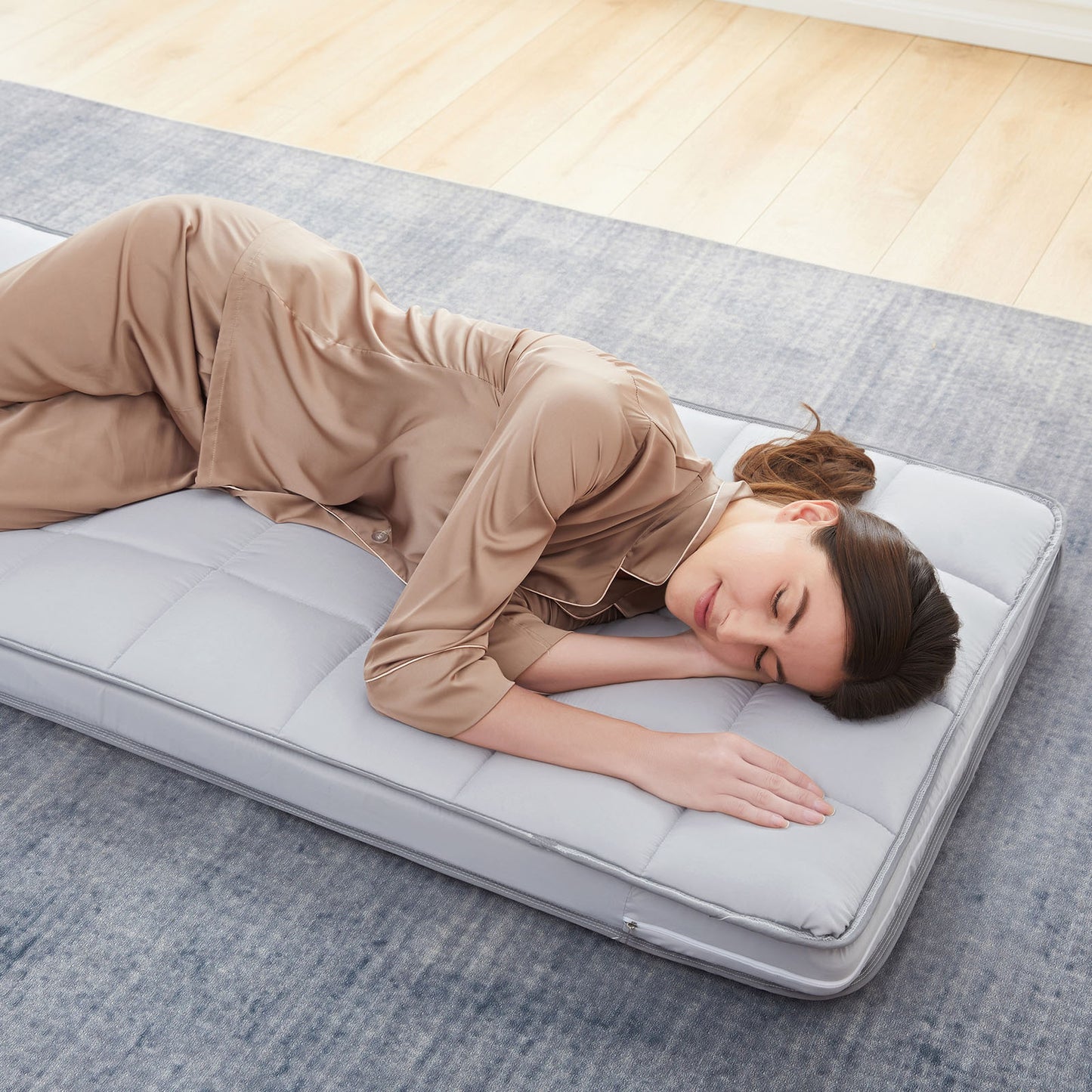 Jamdok 4Inch cot mattress topper,3 layer stucture,gel memory foam