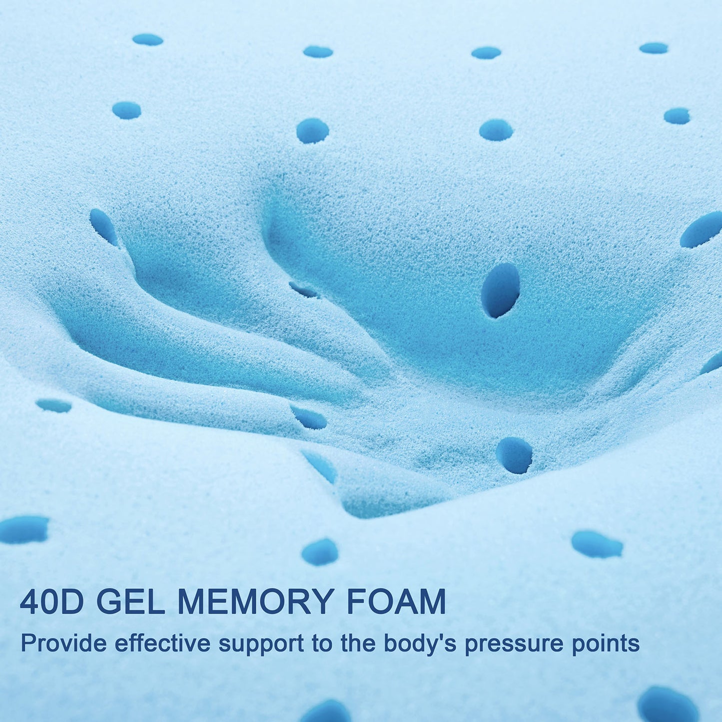 Jamdok Queen Size Dual Layer 3 Inch Firm Gel Memory Foam Mattress Topper For Back Pain