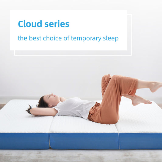 Jamdok 6 Inch Queen Foldable Mattress,Gel Infused Memory Foam Trifold Mattress with Carry Bag, Washable Cover,Floor Mattress for Guest, RV Mattress,Portable