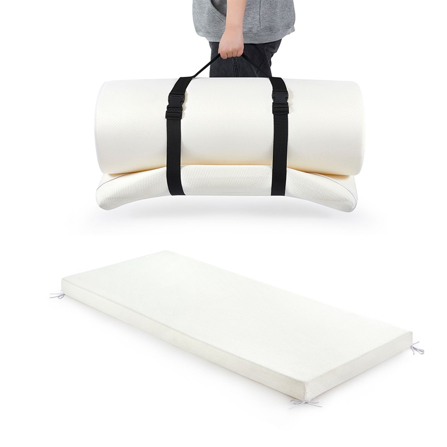 Jamdok Cot Mattress Topper,Narrow Twin Gel Memory Foam Mattress Topper for Camping Cot,Sofa Bed