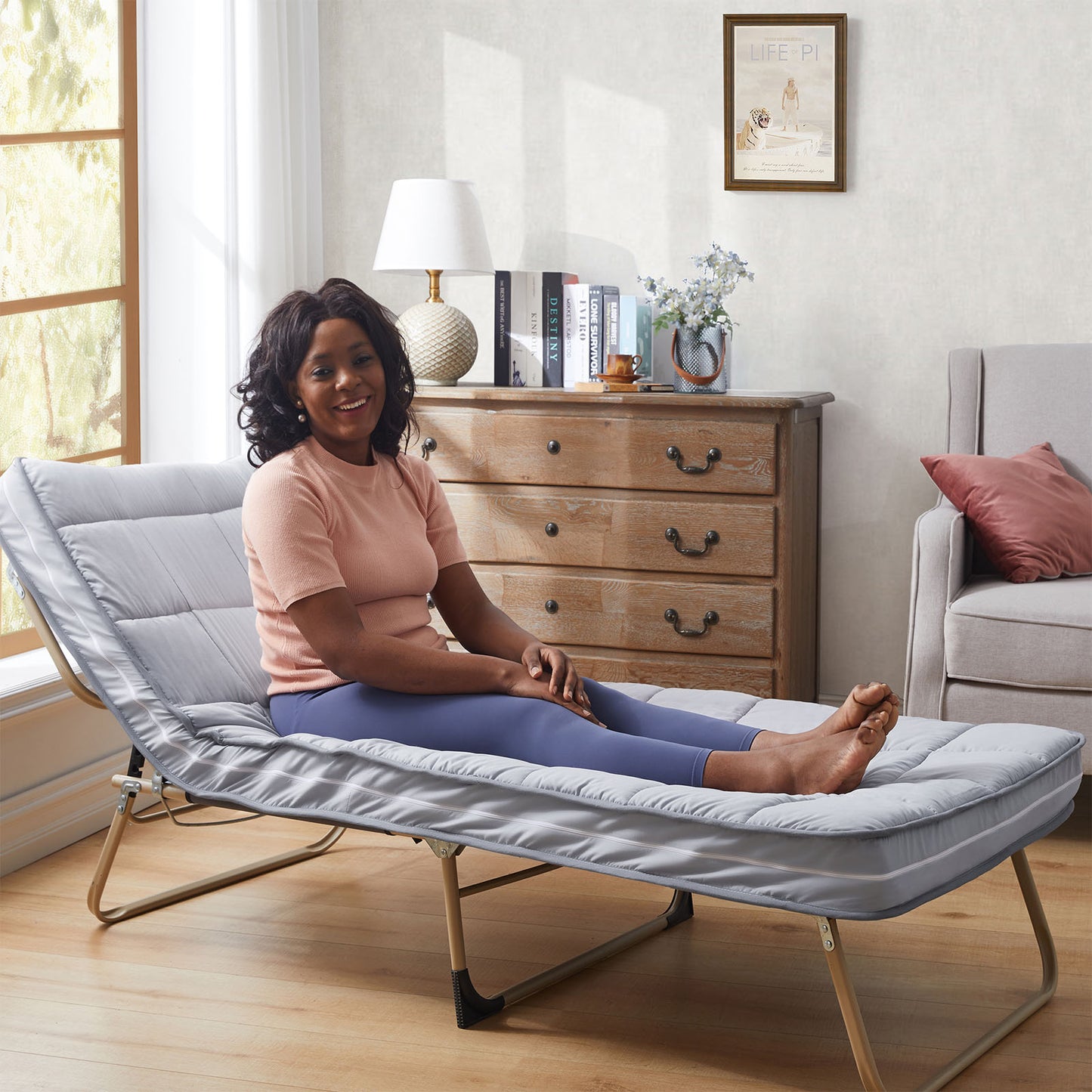 Jamdok 4Inch cot mattress topper,3 layer stucture,gel memory foam
