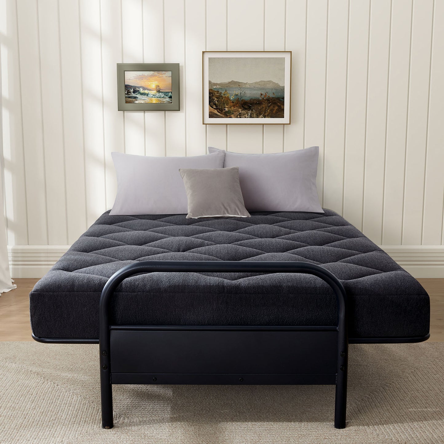 Jamdok 6" Full Size Pillow Top Futon Mattress(Frame Not Included), Gel Memory Foam, Removable Cover