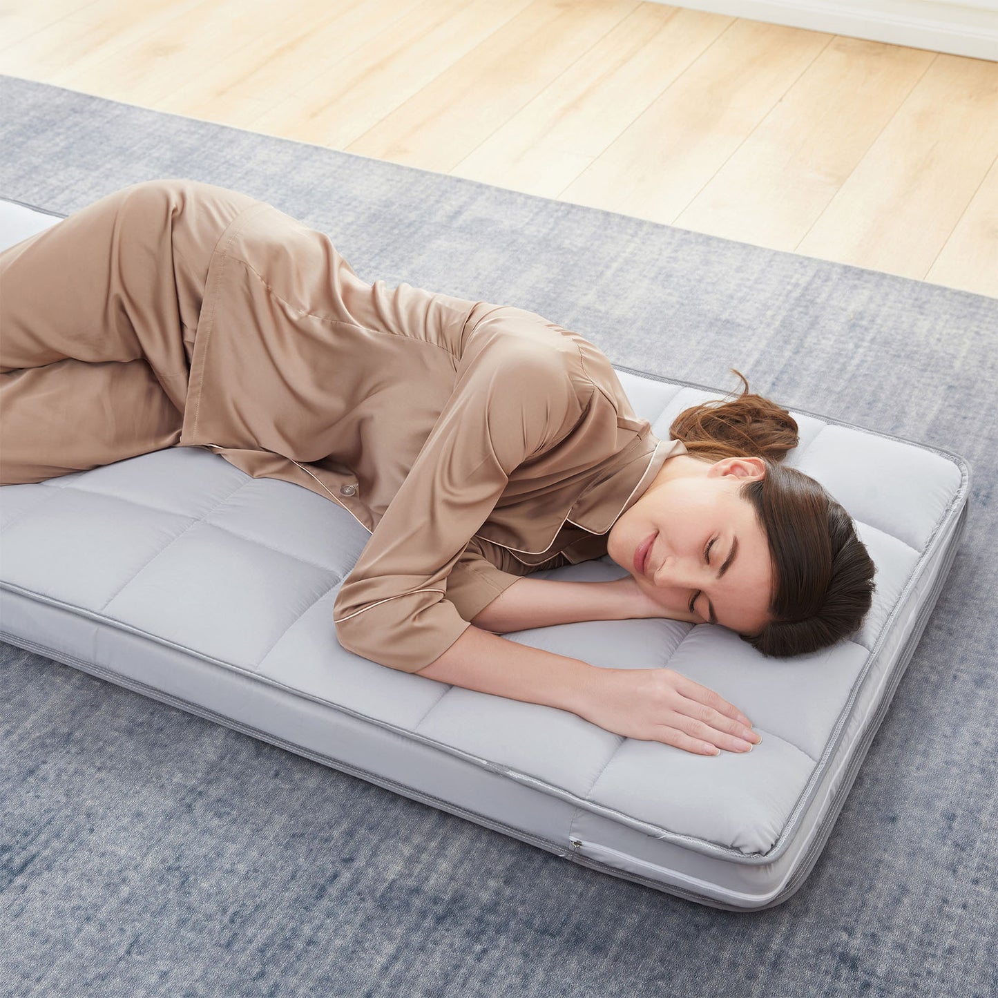 Jamdok 4Inch cot mattress topper,3 layer stucture,gel memory foam