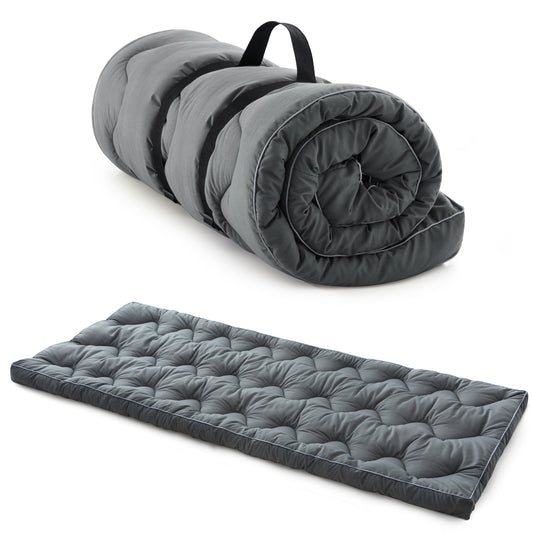 Cot Mattress Topper for Camp Cot/Rv Bunk/Narrow Twin Beds(75”X30”),Thickened Quilted Cot Pad,Lightweight Foldable Sleeping Mat for Traveling Hiking Backpacking,Portable