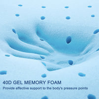 Jamdok Queen Size Dual Layer 3 Inch Firm Gel Memory Foam Mattress Topper For Back Pain