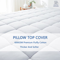 Jamdok Queen Size Dual Layer 3 Inch Firm Gel Memory Foam Mattress Topper For Back Pain