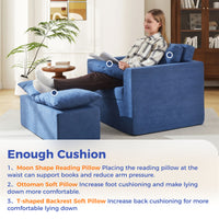 Jamdok Chenille Foam Reading Recliner Chair With Ottoman,No Assembly Required