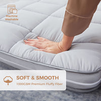 Jamdok 4Inch cot mattress topper,3 layer stucture,gel memory foam