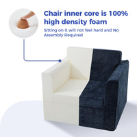 Jamdok Chenille Foam Reading Recliner Chair With Ottoman,No Assembly Required