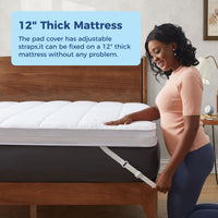 Jamdok Queen Size Dual Layer 3 Inch Firm Gel Memory Foam Mattress Topper For Back Pain