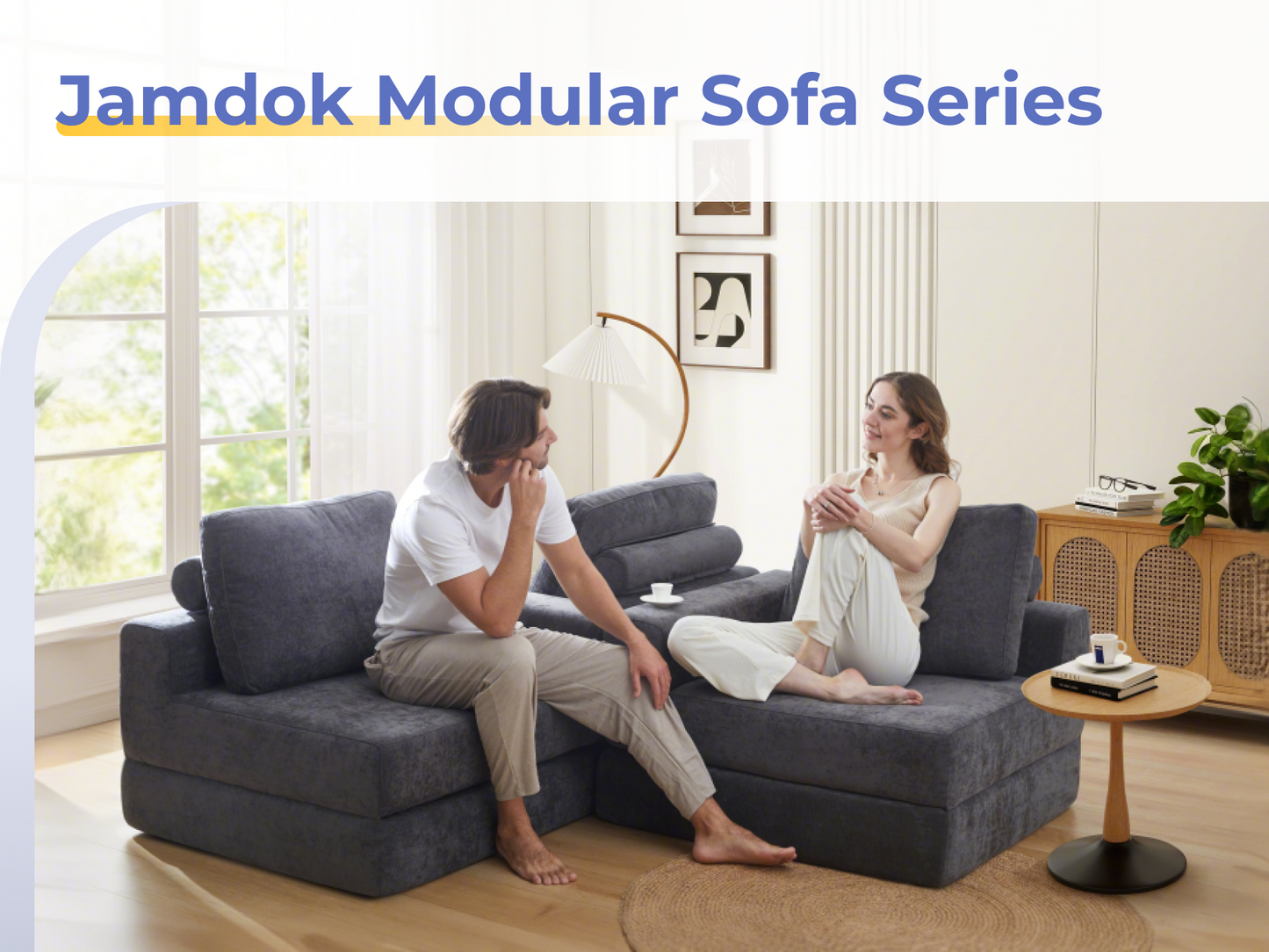Jamdok Convertible Folding Sofa Bed,Gray