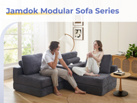 Jamdok Convertible Folding Sofa Bed,Gray