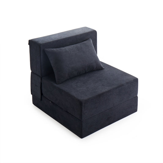 Jamdok Multifunctional Convertible Folding Sofa Bed Chair, Single Size Foldable Mattress Sleeper with Pillow, Floor Lounge for for Living Room